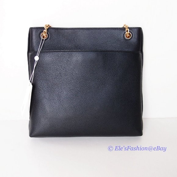 ❤️ NWT Tory Burch Carson Swingpack Chain Leather Shoulder Bag BLACK AUTHENTIC - Picture 9 of 15